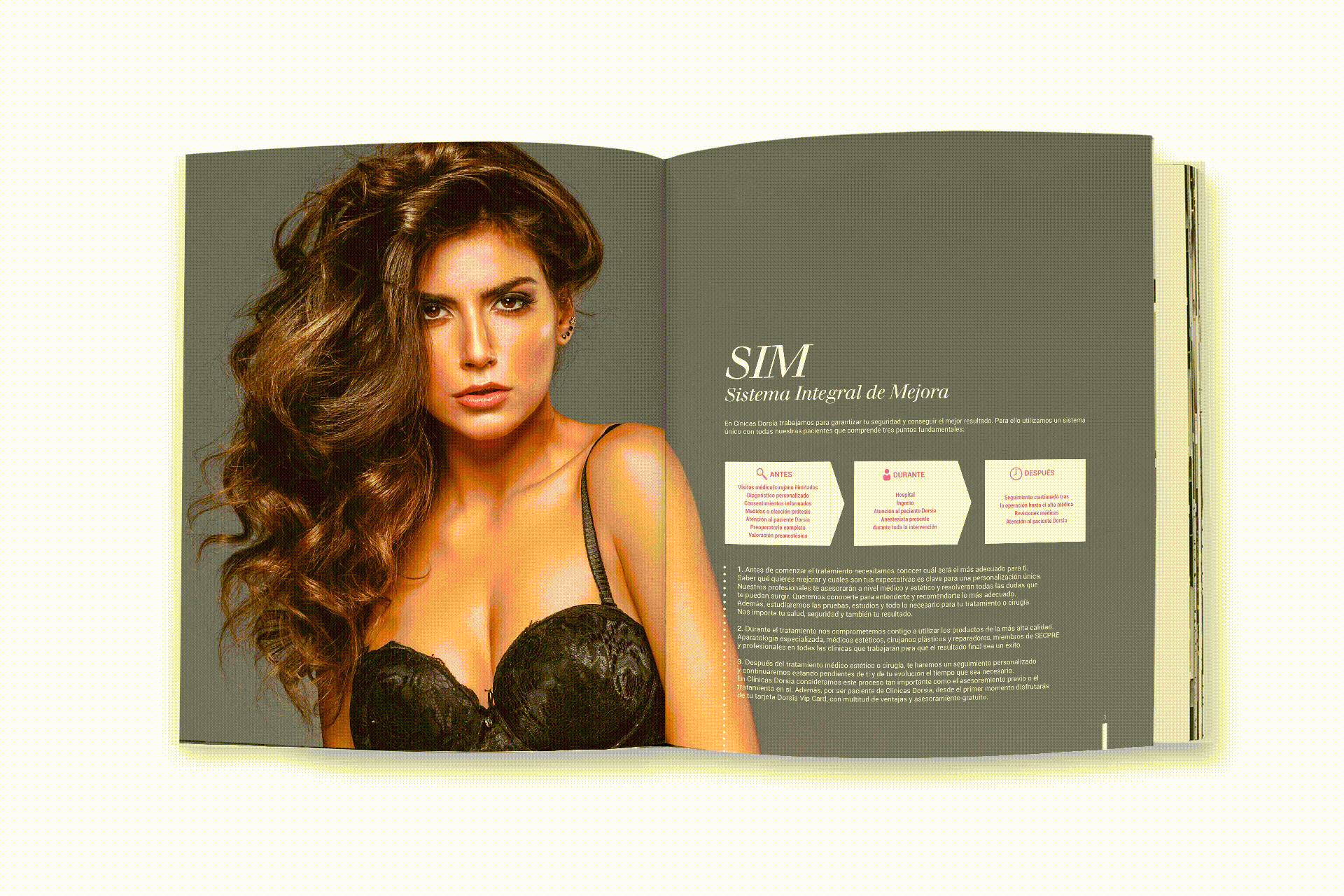 DDiseño editorial revista Clínicas Dorsia - Pasando páginas