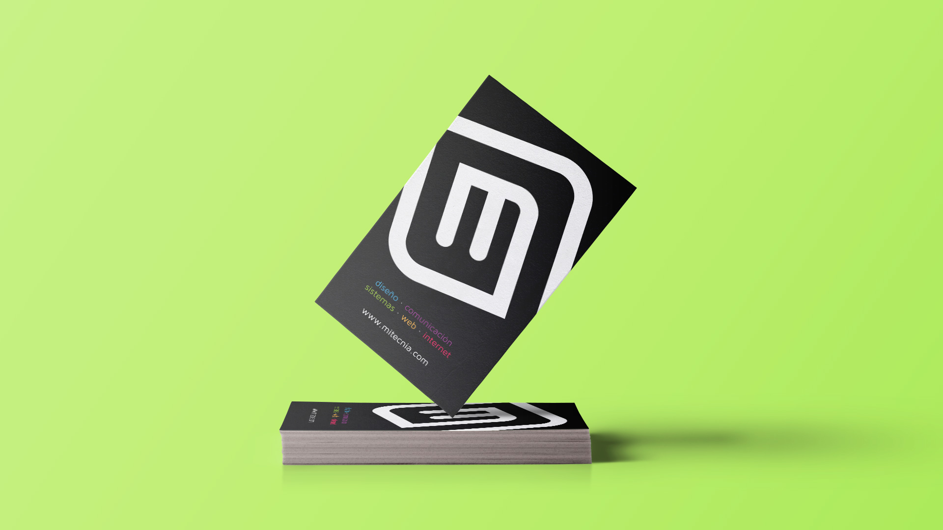 Diseño de tarjetas de visita para Mitecnia
